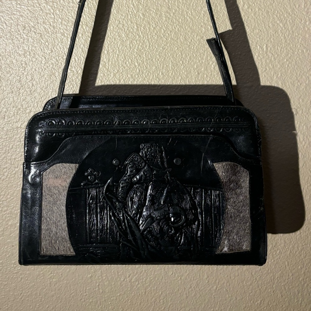 Vintage Leather Handtooled Purse